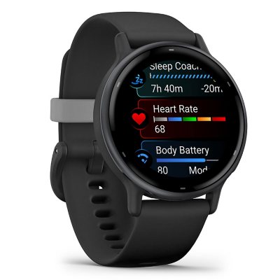 Garmin Vivoactive 5 One Size Fitness Smartwatch, Slate Aluminum Bezel with Black Case & Silicone Band