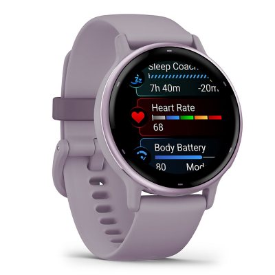 Garmin Vivoactive 5 One Size Fitness Smartwatch, Metallic Orchid Aluminum Bezel with Orchid Case & Silicone Band