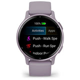 Garmin Vivoactive 5 One Size Fitness Smartwatch, Metallic Orchid Aluminum Bezel with Orchid Case & Silicone Band