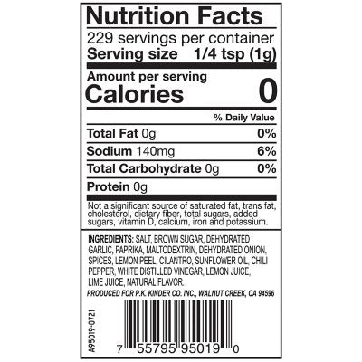 Kinder's Fajita Seasoning Blend 8.1 oz.