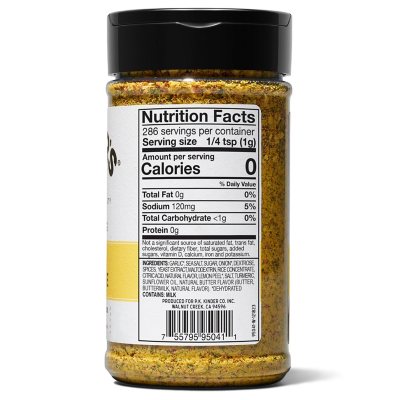 Kinder's Lemon Butter and Garlic Seasoning 9.25 oz.
