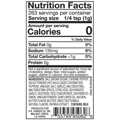 Kinder's Buttery Buffalo Seasoning, 9.3 oz.