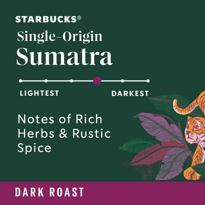 Starbucks Dark Roast K-Cup Coffee Pods, Single-Origin Sumatra, 72 ct.