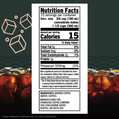 Starbucks Cold Brew Coffee Concentrates, Signature Black, 64 oz., 2 ct.