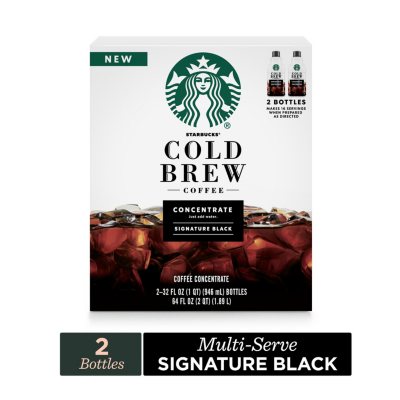 Starbucks Cold Brew Coffee Concentrates, Signature Black, 64 oz., 2 ct.