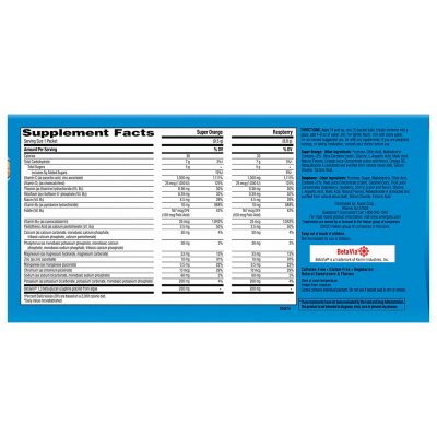 Emergen-C Dietary Supplement Drink Mix with Immune+ Triple Action Super Orange & Raspberry, 90 ct.