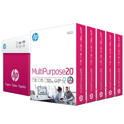 HP Multipurpose Copy Paper, 96 Bright, 8.5x11Ã¢ÂÂ, 5 Ream Half-Case