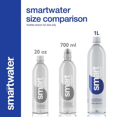 Glaceau SmartWater Bottled Water 1 L., 15 pk.