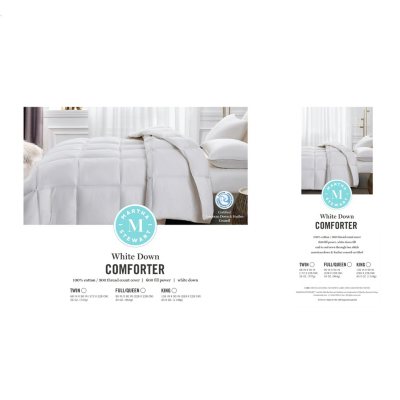 Martha Stewart 300-Thread-Count White Down Comforter, Various Sizes