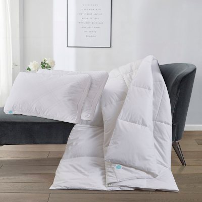 Martha Stewart White Goose Feather and Down Comforter and Pillow Set, Various Sizes