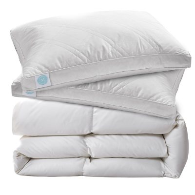 Martha Stewart White Goose Feather and Down Comforter and Pillow Set, Various Sizes