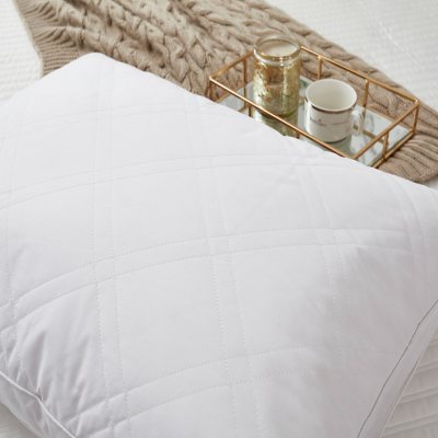 Quilted White Goose Feather and Down Pillow, Jumbo (2-pack)