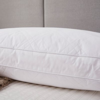 Quilted White Goose Feather and Down Pillow, Jumbo (2-pack)