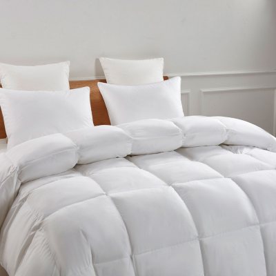 Serta All-Season White Goose Feather and Down Fiber Comforter, Various Sizes