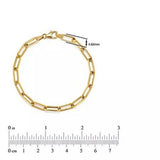 14K Italian Gold Small Link Paperclip Bracelet