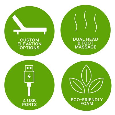 GhostBed Medium Firm Memory Foam Mattress and Adjustable Base Set