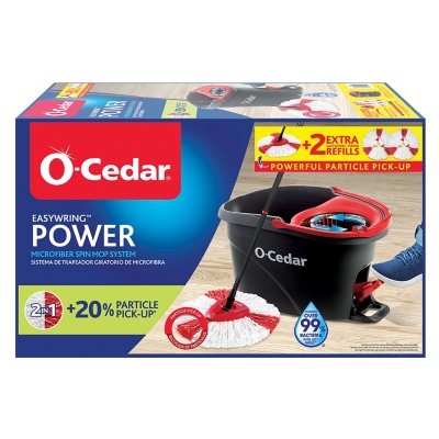 O-Cedar EasyWring Power Microfiber Spin Mop + 2 Refills