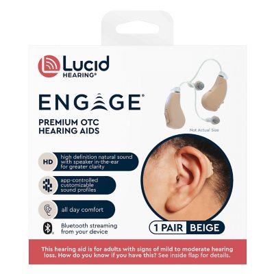 Lucid Hearing OTC Engage Behind-the-Ear Hearing Aids