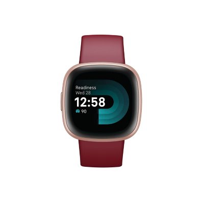 Fitbit Versa 4 One Size Fitness Smartwatch Bundle, Beet Juice & Copper Rose