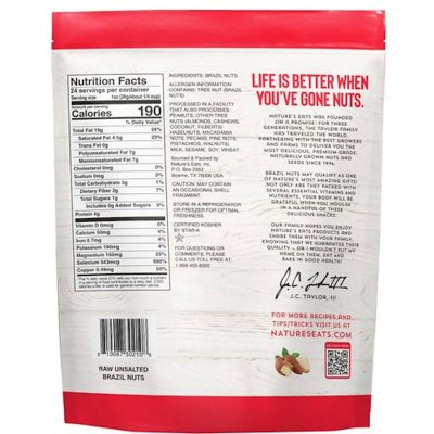 Nature's Eats Raw Unsalted Brazil Nuts 24 oz.