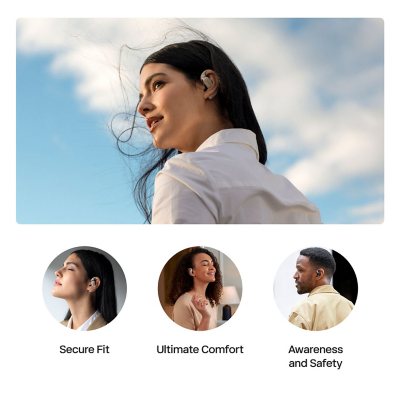 Shokz - OpenFit Open-Ear True Wireless Bluetooth Earbuds