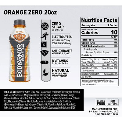 BODYARMOR Zero Sports Drink Variety Pack 20 fl. oz., 18 pk