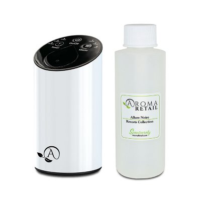 Aroma Retail Scent Machine - Travel & Adventure with Allure Noire fragrance oil 4oz.