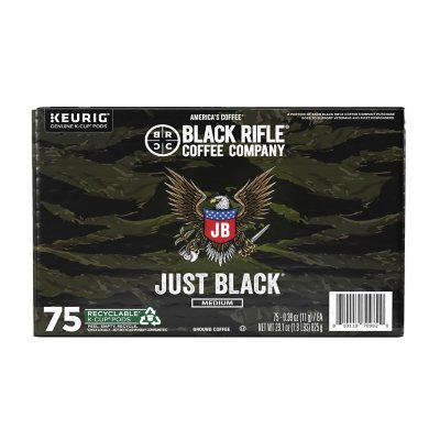 Black Rifle Coffee Company Just Black, Medium Roast K-Cup Coffee Pods 75 ct.