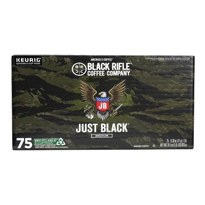 Black Rifle Coffee Company Just Black, Medium Roast K-Cup Coffee Pods 75 ct.