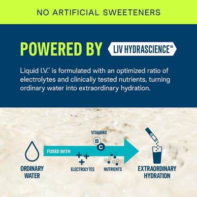 Liquid I.V. Hydration Multiplier Sugar-Free, White Peach, 26 ct.
