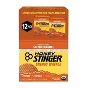 Honey Stinger Organic Energy Waffle, Gluten Free Salted Caramel, Caffeine Free Healthy Snack, 1.06 oz., 12 pk.