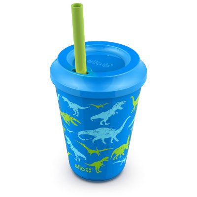 Ello Kids 12-Ounce Color Changing Tumblers with Lids and Straws, 10 Pack, Choose Color