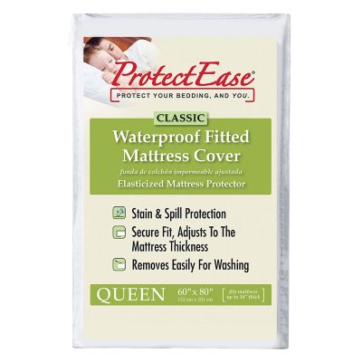 ProtectEase Waterproof Mattress Cover, Assorted Sizes