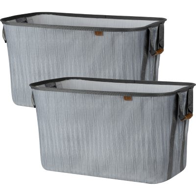 CleverMade Collapsible Fabric Laundry Basket Premium, 2 pack