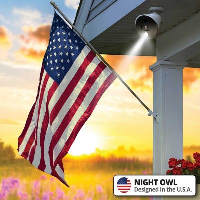 Night Owl Wired Add On 4K UHD Spotlight Cameras with Preset Voice Alerts and Built-In Camera Siren, 2-Pack