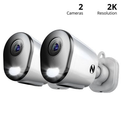 Night Owl Wi-Fi IP Plug-In 2K HD Deterrence Cameras with 2-Way Audio, 2-Pack