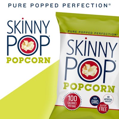 SkinnyPop Original Popcorn Snack Bags, 0.65 oz., 28 pk.