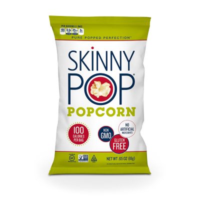SkinnyPop Original Popcorn Snack Bags, 0.65 oz., 28 pk.