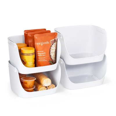 YouCopia ShelfBin 4-Piece Stacking Pantry Bins Set