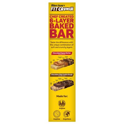 Chef Robert Irvine's FITCRUNCH High Protein Baked Bars, Variety Pack 18 ct.