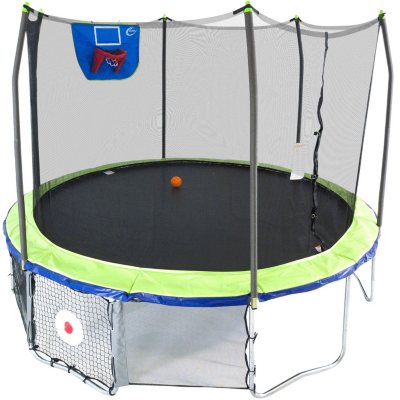 Skywalker 12' Round Sports Arena Trampoline with Enclosure Ã¢ÂÂ Dual Color