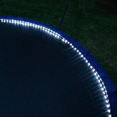 Skywalker Trampolines 15' Round Trampoline with Lighted Spring Pad - Blue