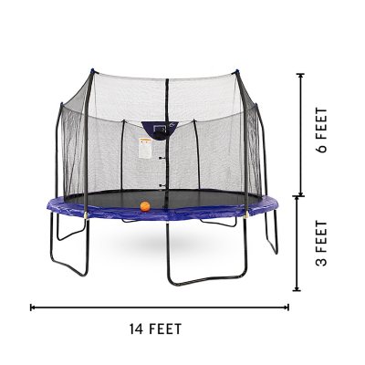 Skywalker Trampolines 14' Heavy Duty Trampoline with Basketball Hoop
