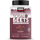 Force Factor Total Beets, Beet Root Superfood Soft Chews, Acai Berry 90 ct.