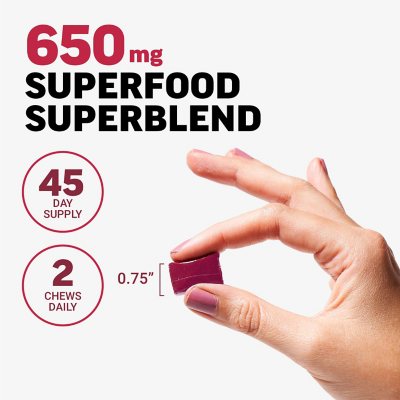 Force Factor Total Beets, Beet Root Superfood Soft Chews, Acai Berry 90 ct.