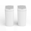 Nine Stars 2-Pk. 1.85G Plastic Motion Sensor Trash Cans, White