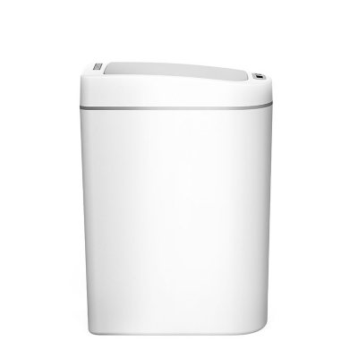 Nine Stars 2-Pk. 1.85G Plastic Motion Sensor Trash Cans, White