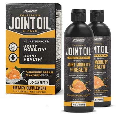 ONNIT Joint Oil: Liquid Fish Oil to Support Joint Health and Mobility, Tangerine Flavor 2 pk., 12 fl. oz.