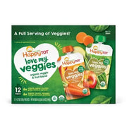 HappyTOT Organics Love My Veggies, Variety Pack, Stage 4 Pouch, 4.22 oz., 12 ct.