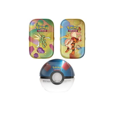 Pokémon Poke Ball + Two Mini Tins, Assorted Styles